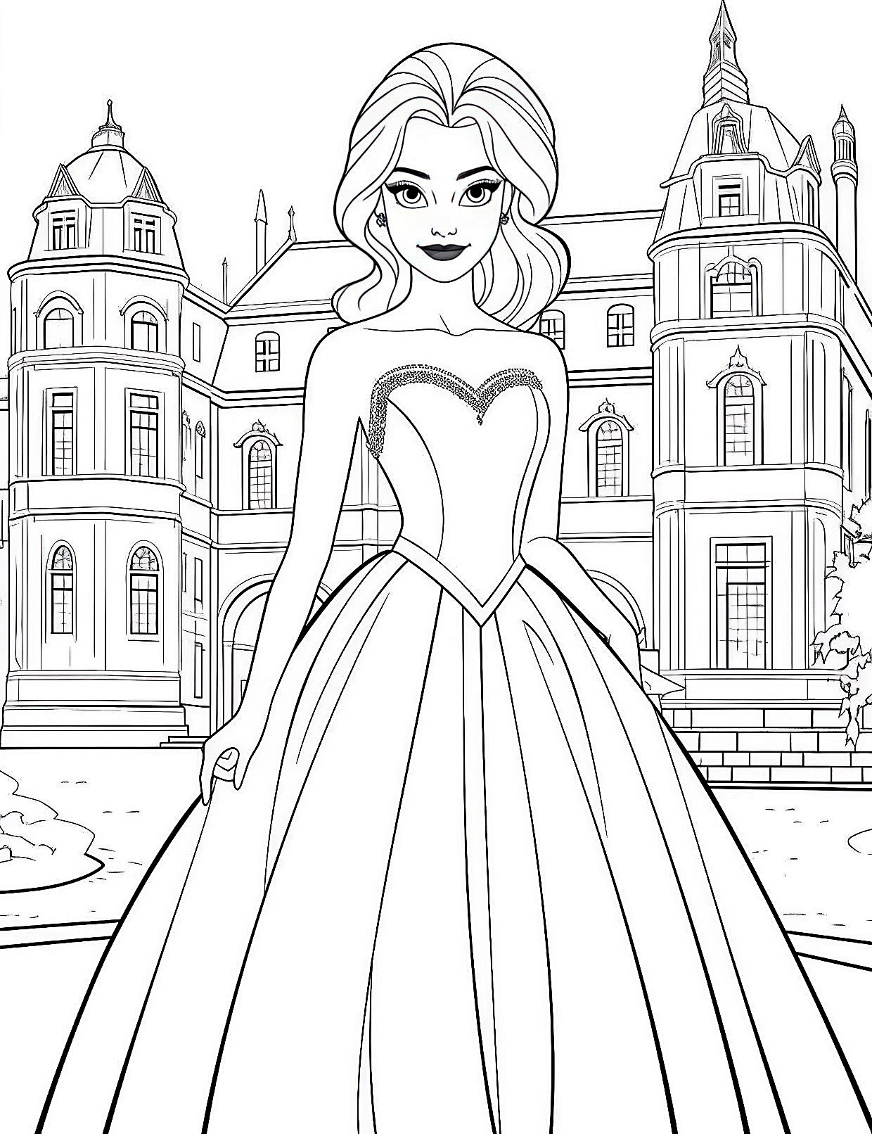 Barbie coloring pages for kids and adults