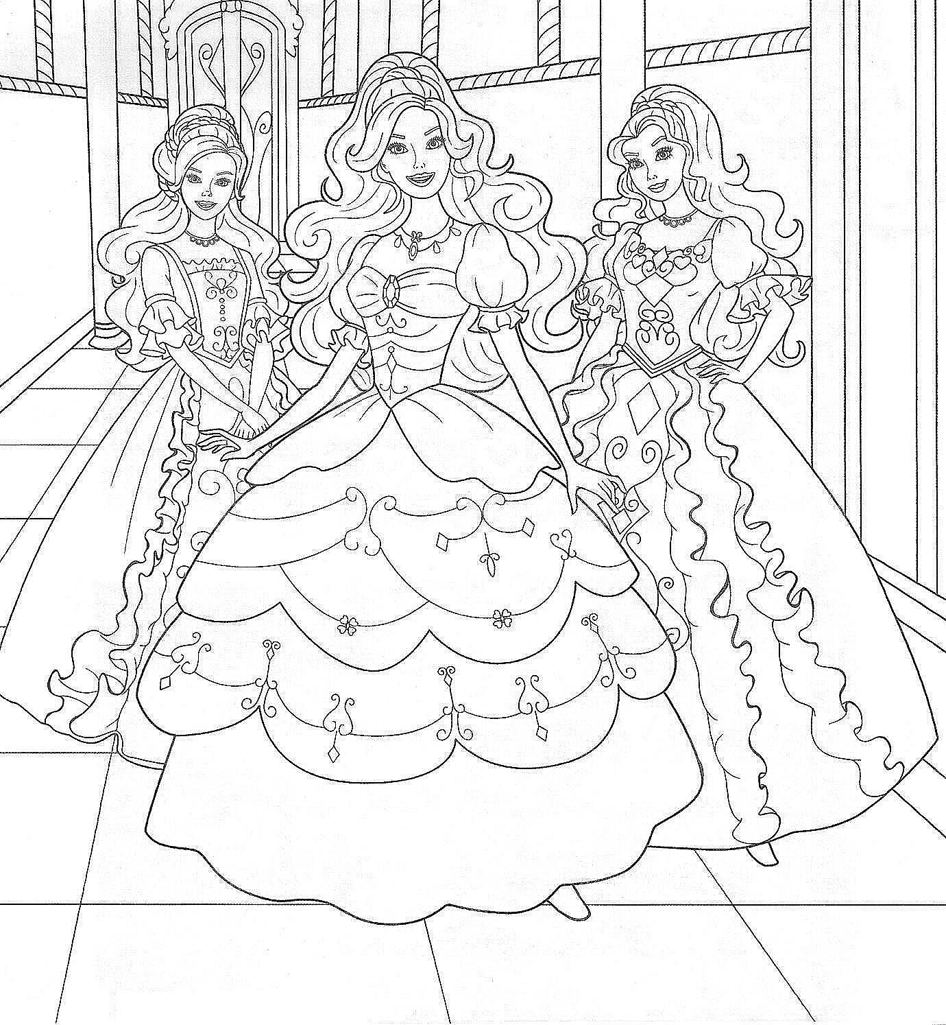 Free printable barbie coloring pages for kids