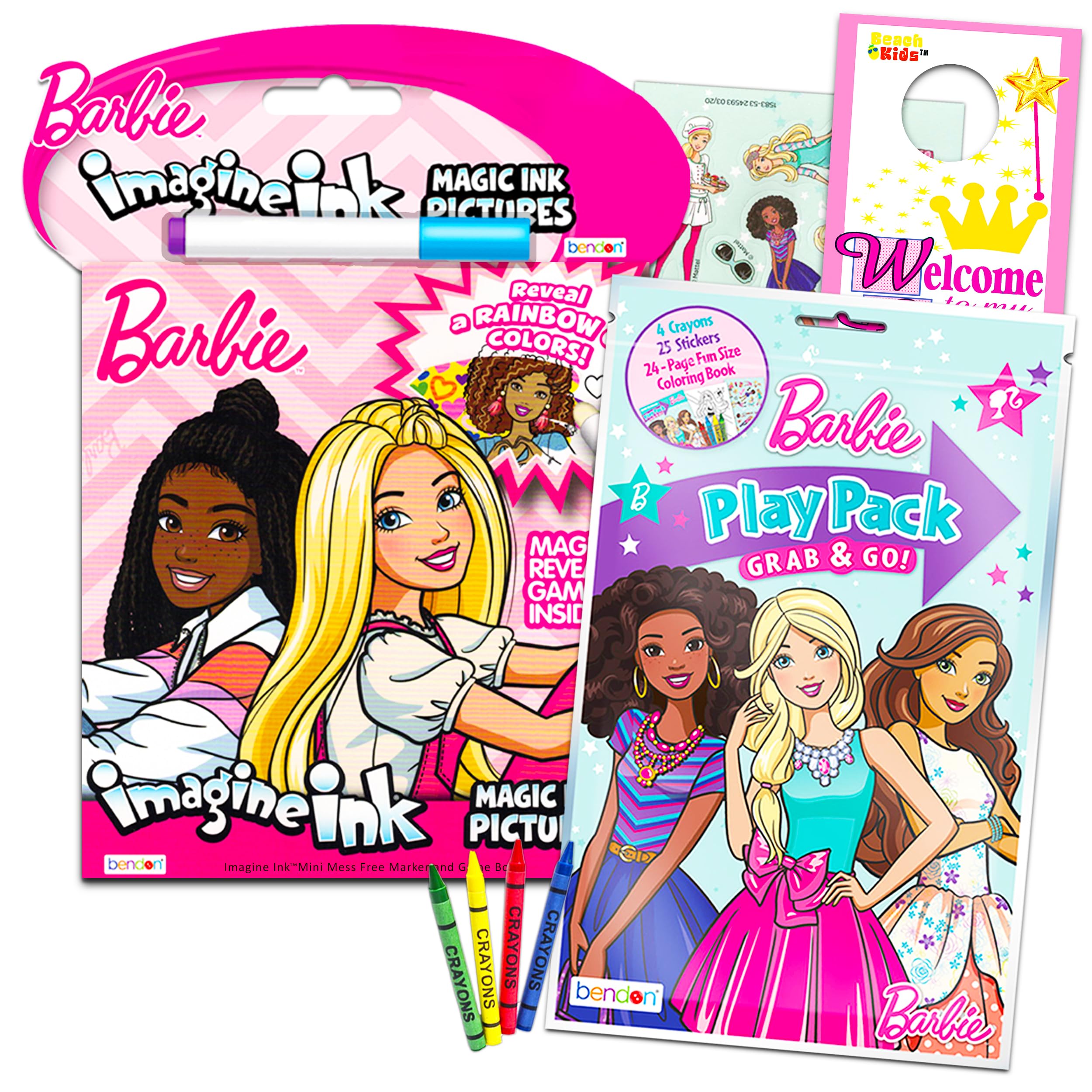 Girl barbie coloring books activity bundle