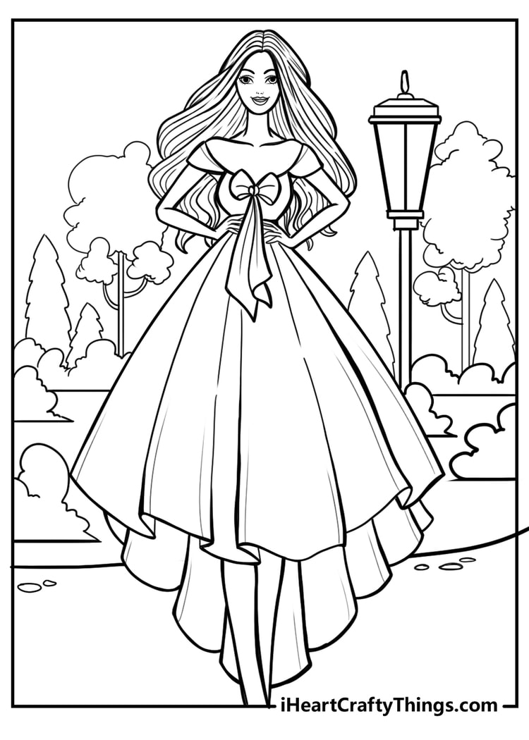 Barbie coloring pages free printables