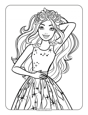 Barbie coloring pages free pdf printables