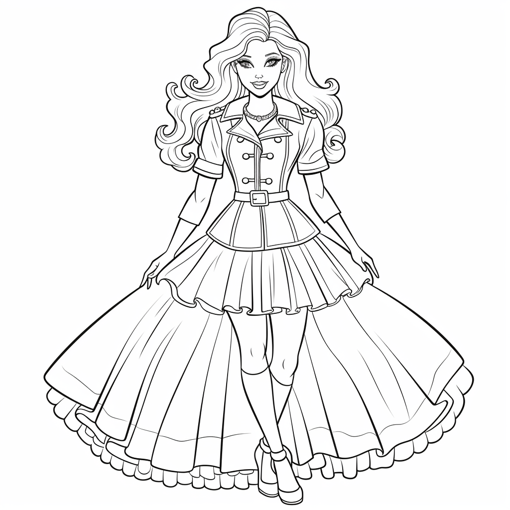 Free printable barbie coloring pages