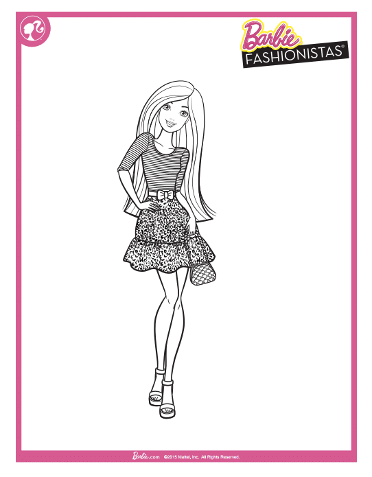 Free barbie printable coloring pages