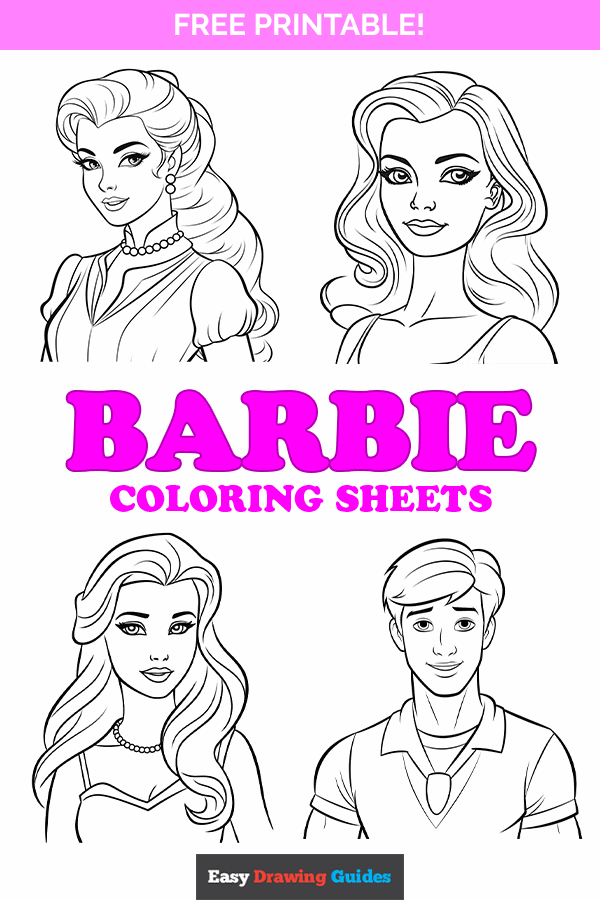 Free barbie coloring pages