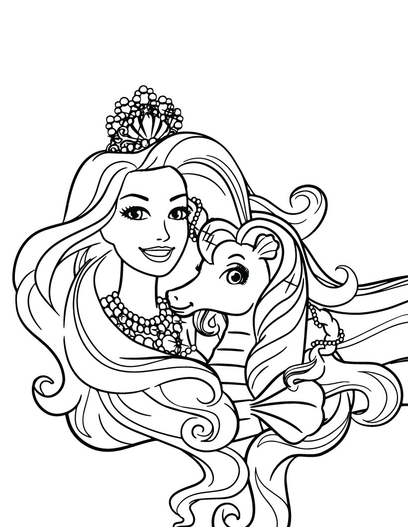 Barbie princess coloring pages