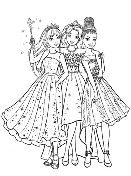 Barbie coloring pages by coloring book hkm tpt