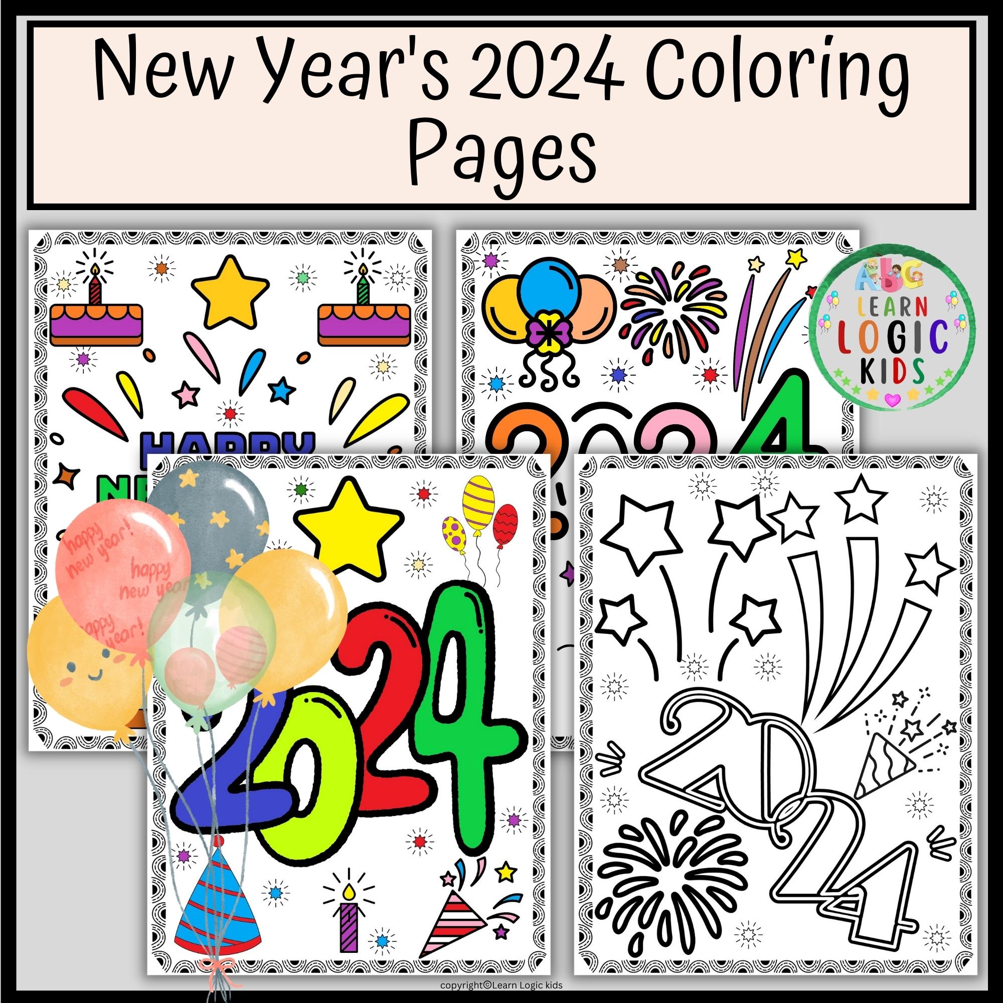 New years coloring pages made by teachers