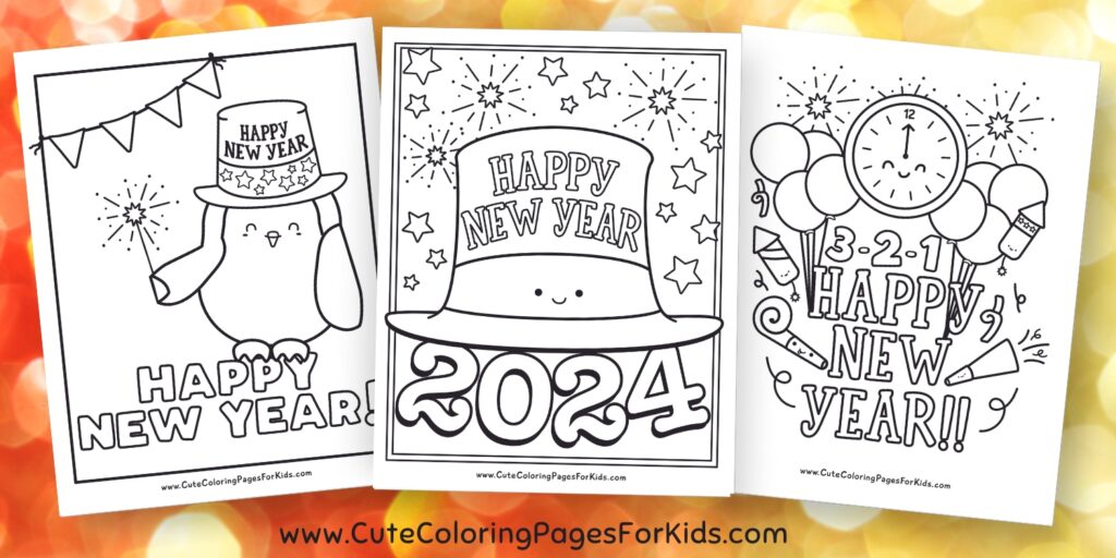 New years coloring pages free printables for