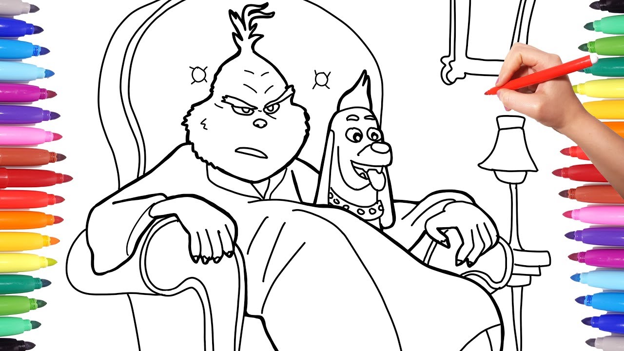 Illuination the grinch coloring pages how to draw the grinch for kids dr seuss the grinch