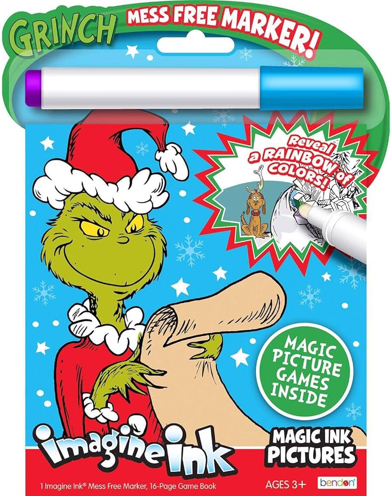 The grinch coloring book super set for kids