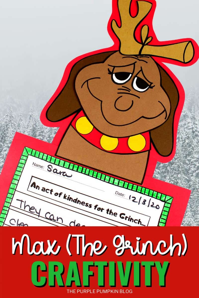 Free printable max reindeer craftivity creative writing project