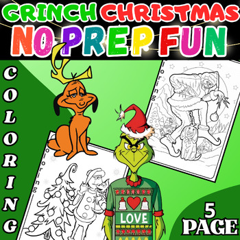 Grinch max christmas coloring pages holiday coloring pages december no prep