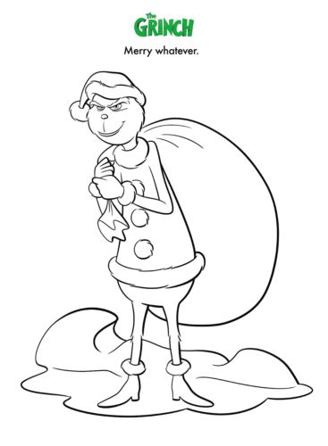 The grinch coloring pages