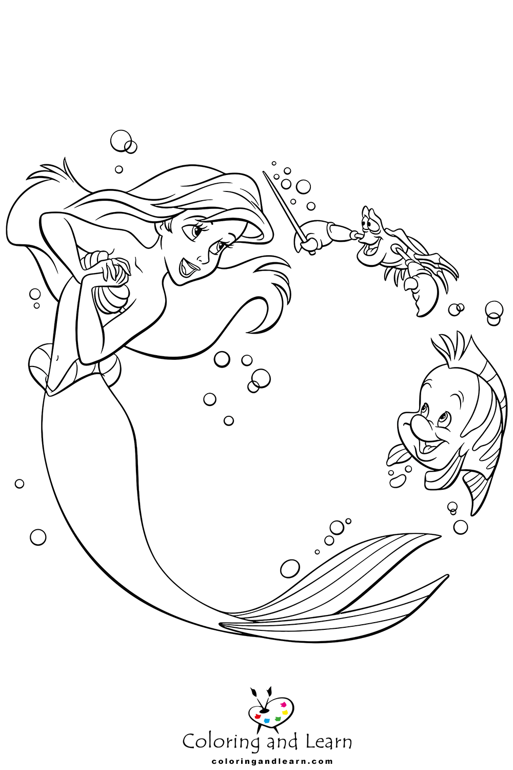 The little mermaid coloring pages