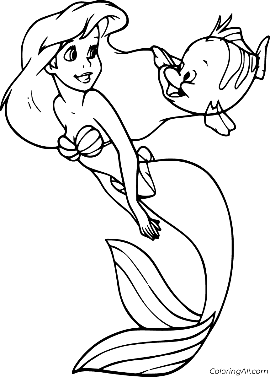 The little mermaid coloring pages