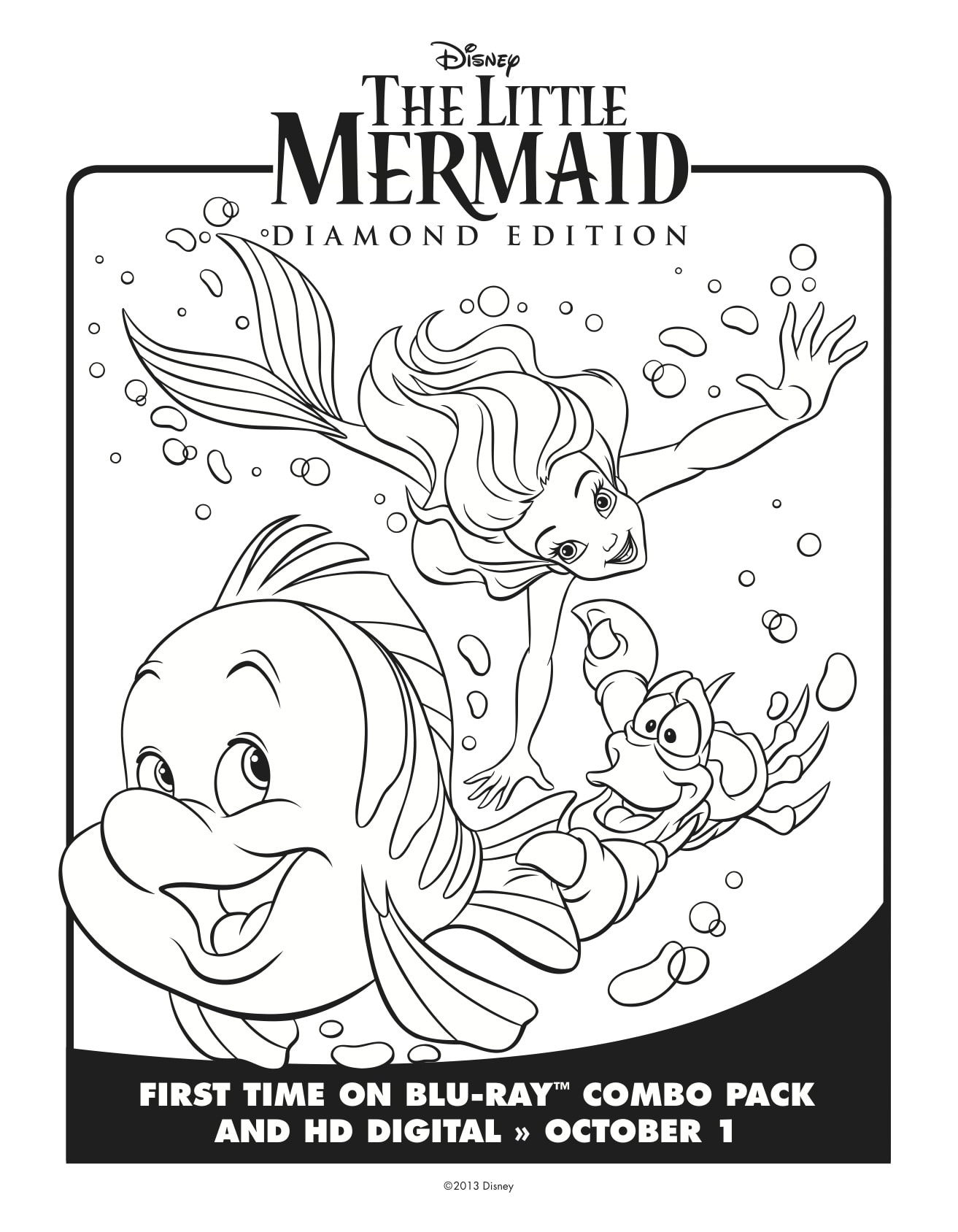 Little mermaid coloring pages