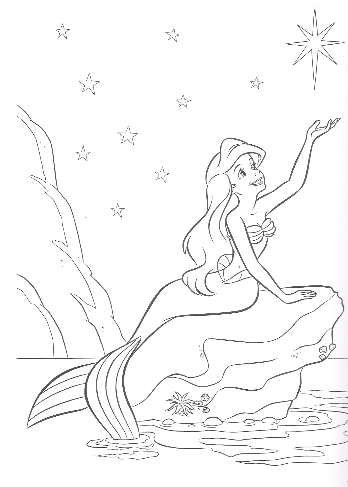 Free printable little mermaid coloring pages for kids