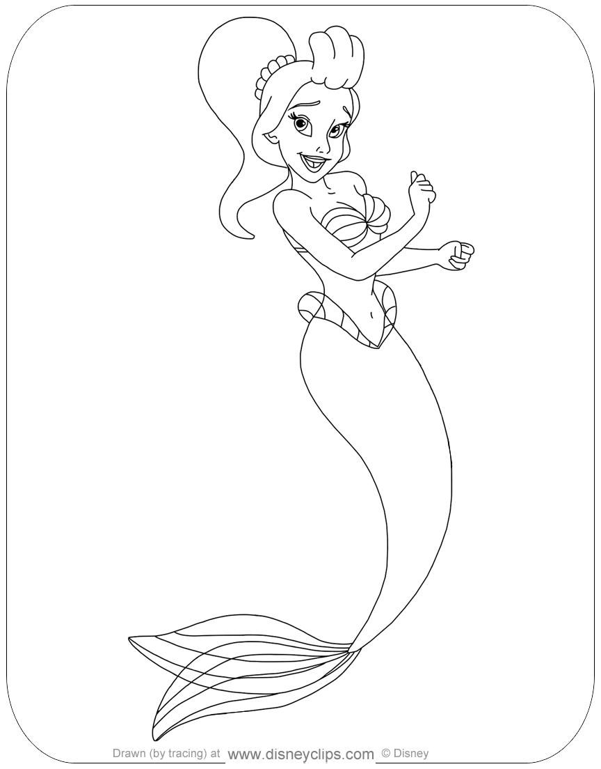 The little mermaid coloring pages