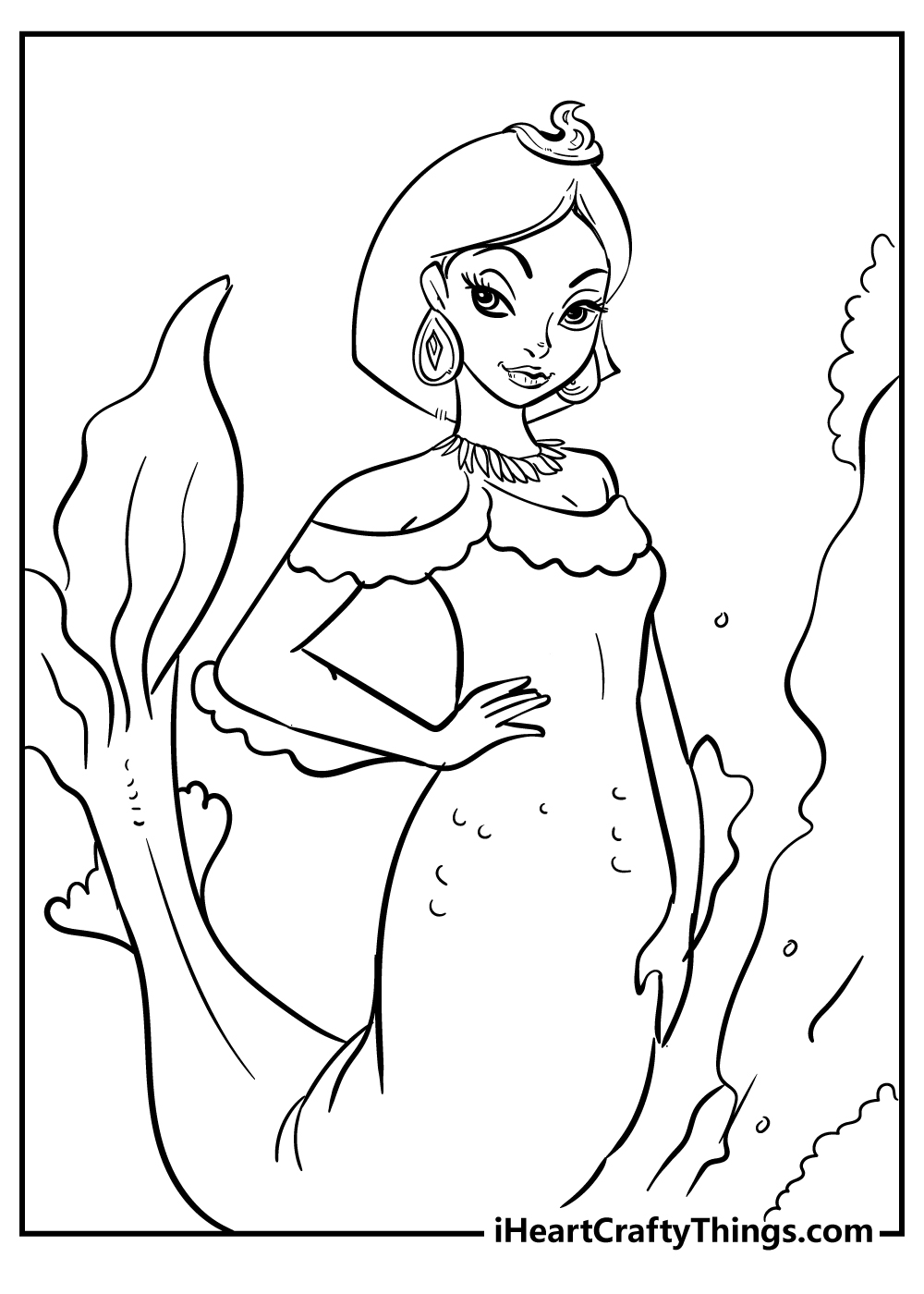 Mermaid coloring pages free printables