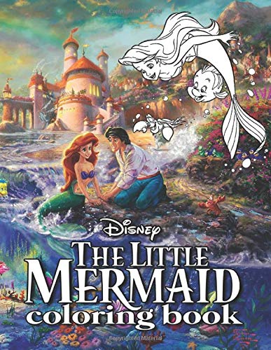 Disney little mermaid coloring book perfect gift for kids and adults that love disney little mermaid animated with over coloring pages in and white a great way to inspire and