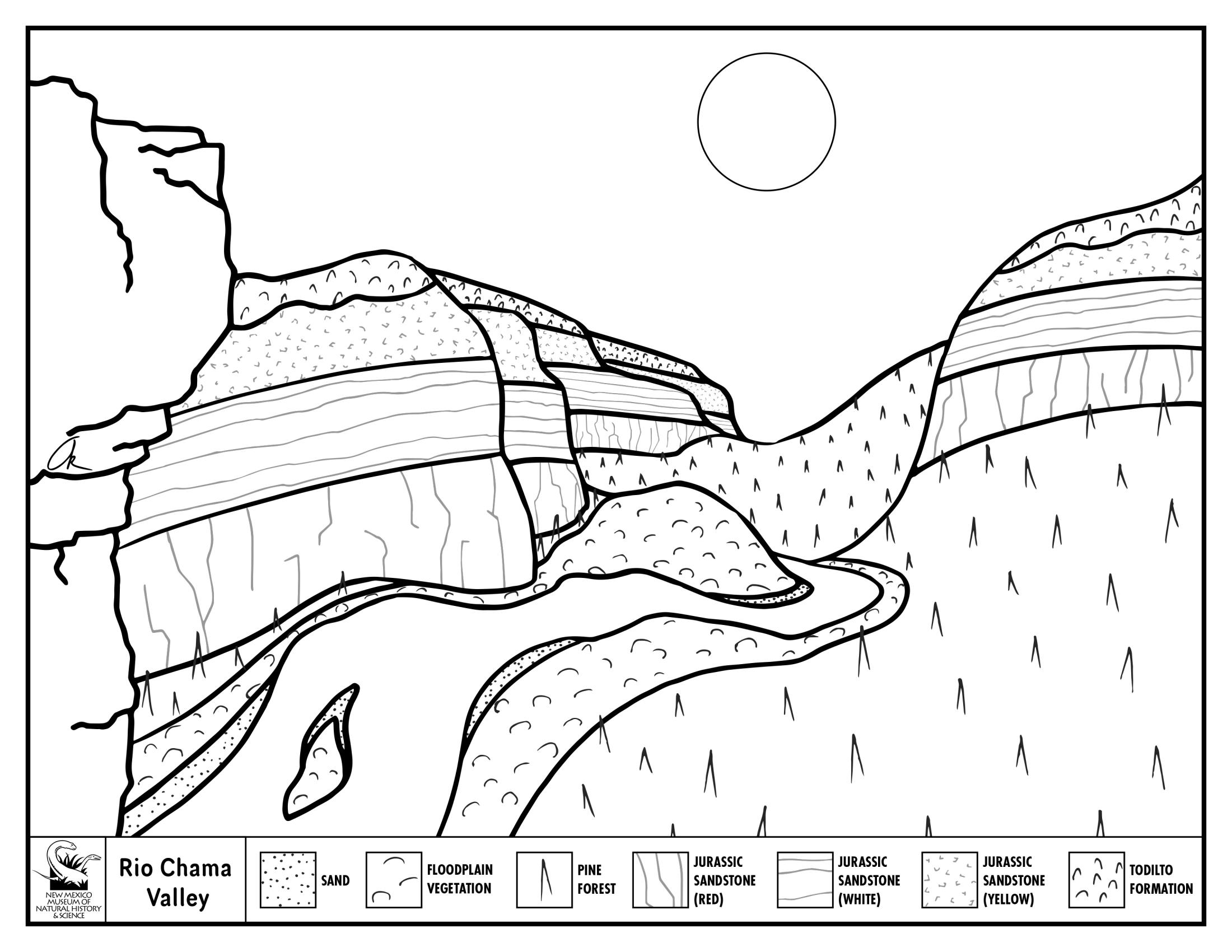 Natural history coloring sheets new mexico museum of natural history science