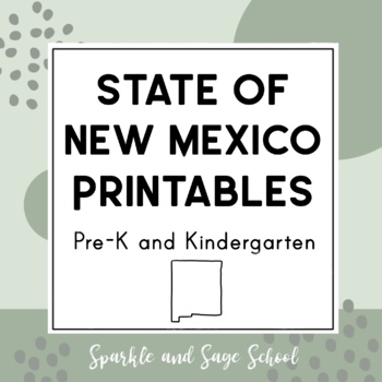 State of new mexico set of printable coloring and tracing pages