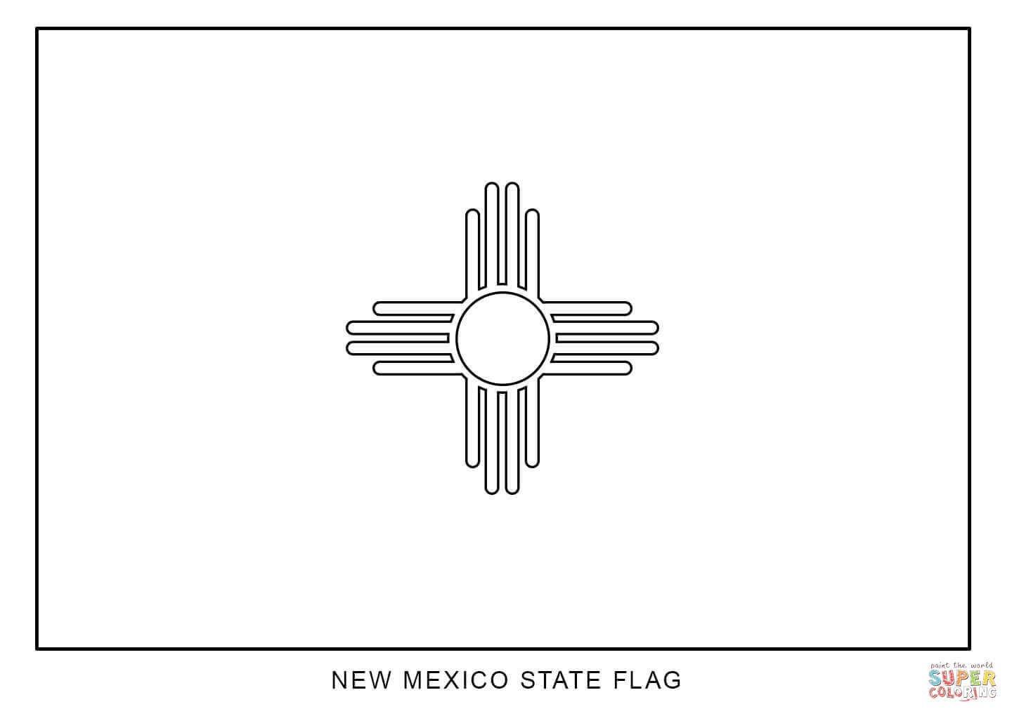 Flag of new mexico coloring page free printable coloring pages