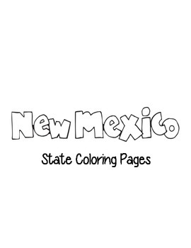 New mexico state coloring page by loving life in kindergarten tpt