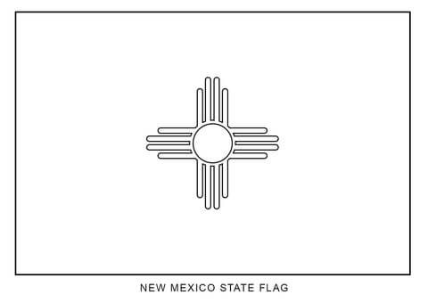 Flag of new mexico coloring page free printable coloring pages