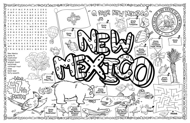 New mexico symbols facts funsheet â pack of