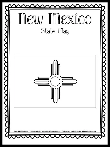 New mexico state flag coloring page free printable â the art kit