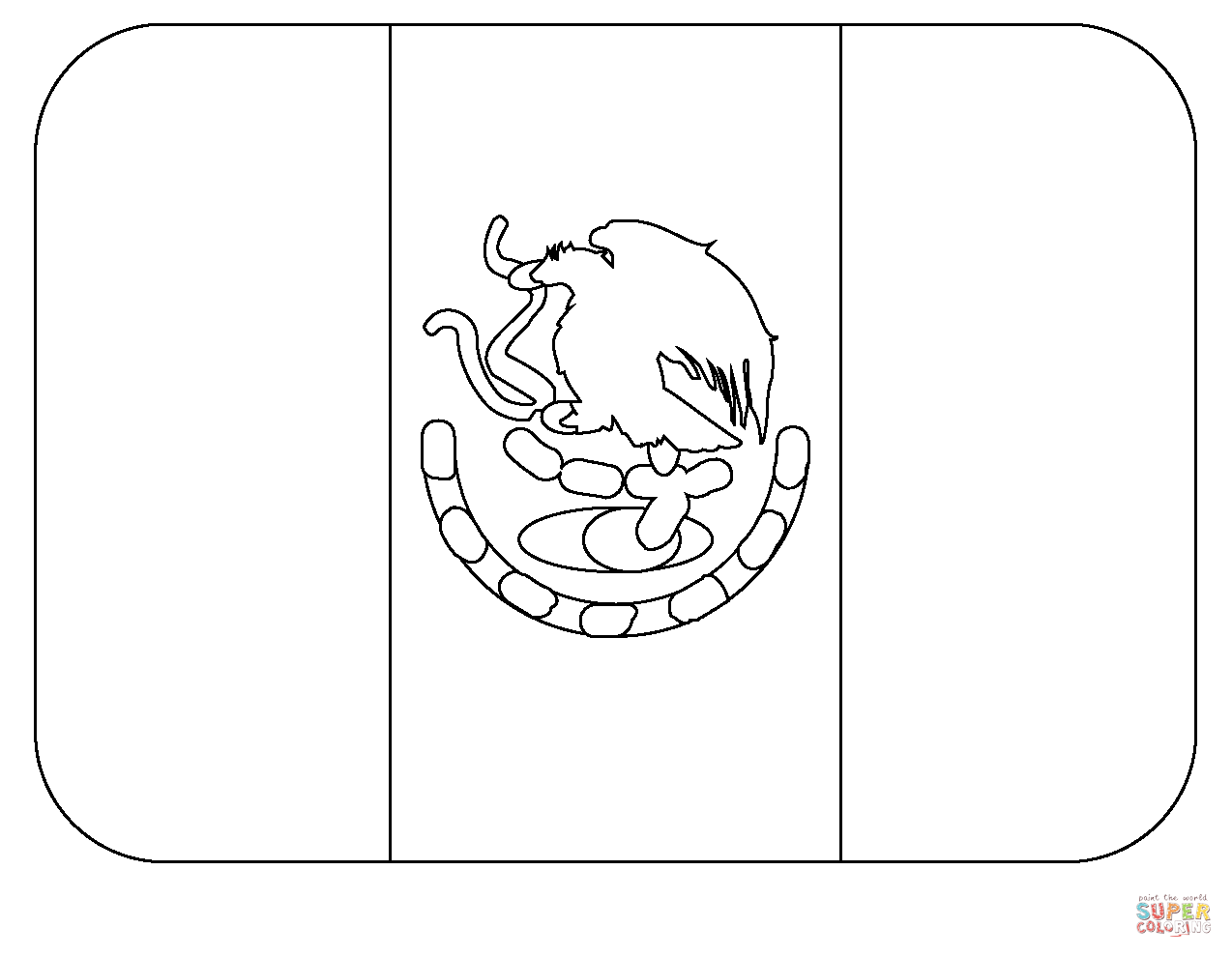 Flag of mexico emoji coloring page free printable coloring pages