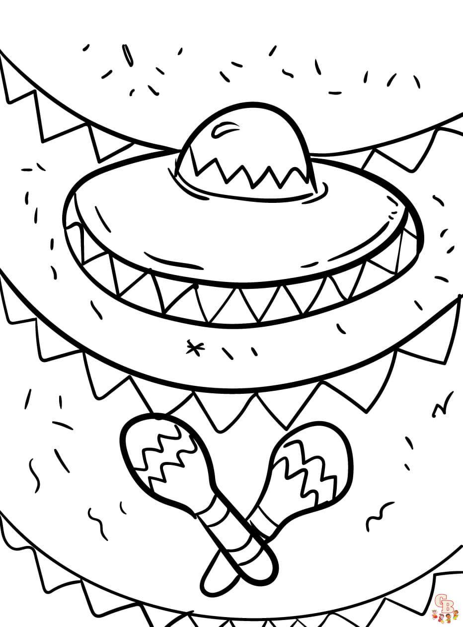 Printable mexico coloring pages free for kids and adults