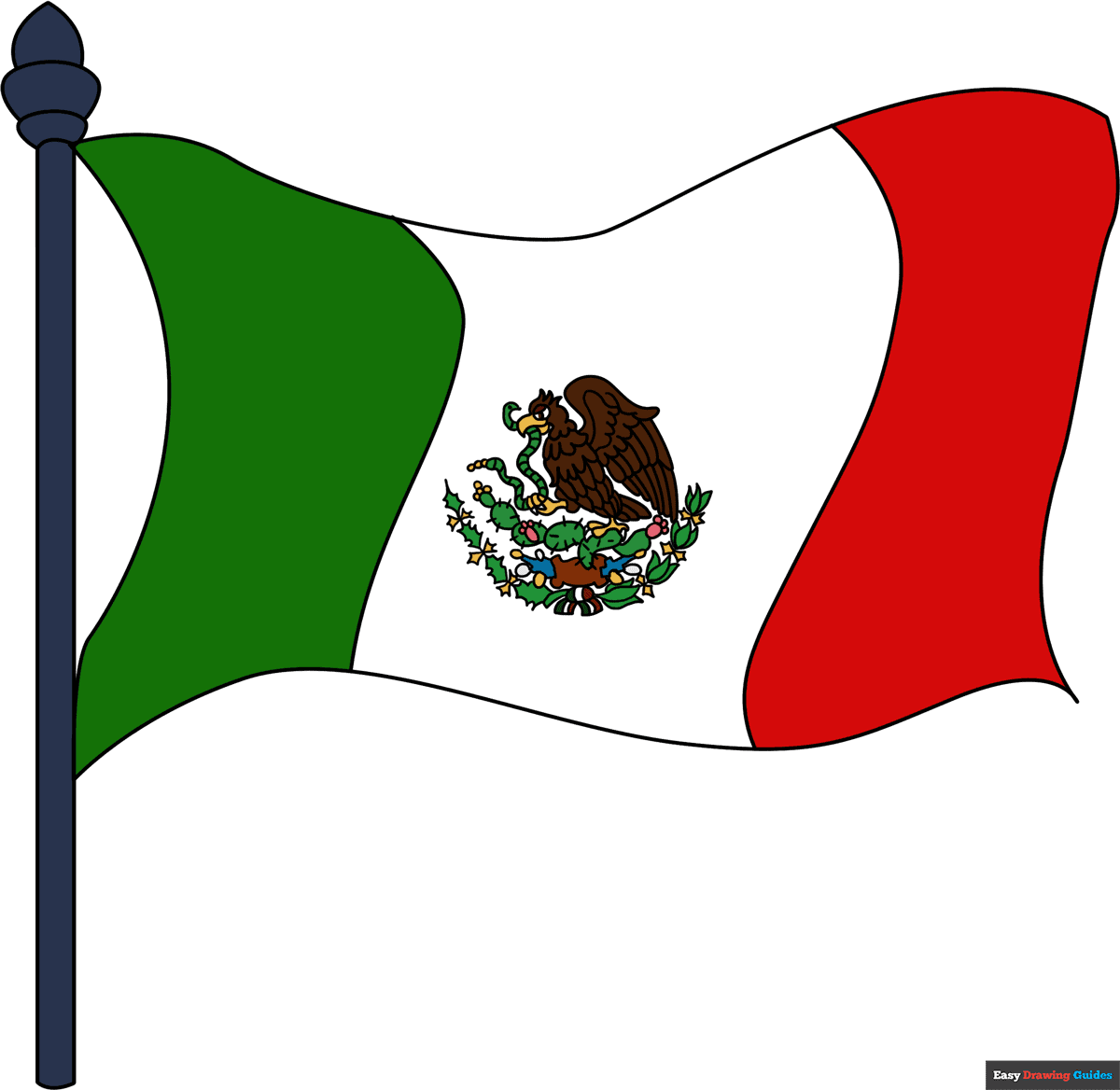 How to draw the mexican flag