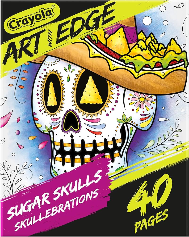 Crayola sugar skulls coloring book volume teen coloring page countstyle may vary toys games