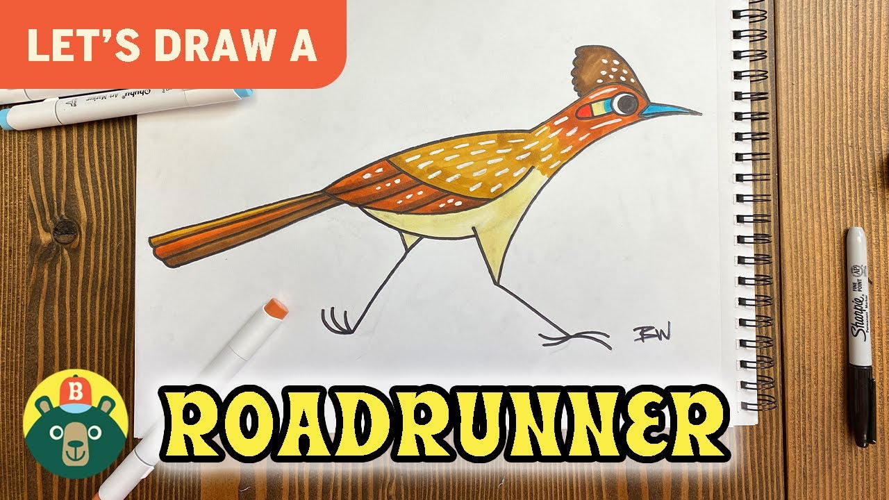 How to draw a roadrunner