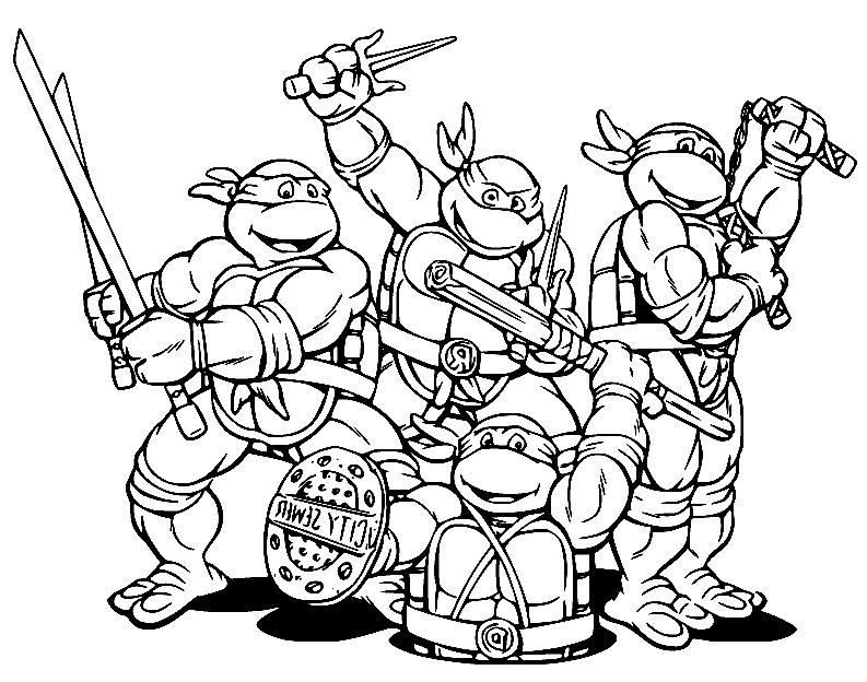 Ninja turtles coloring pages