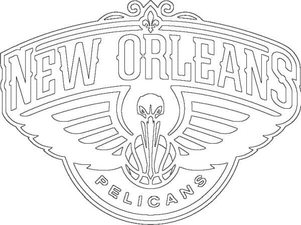 New orleans pelicans logo coloring page