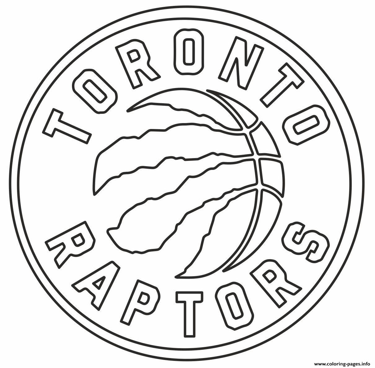 Raptors nba toronto logo coloring page printable