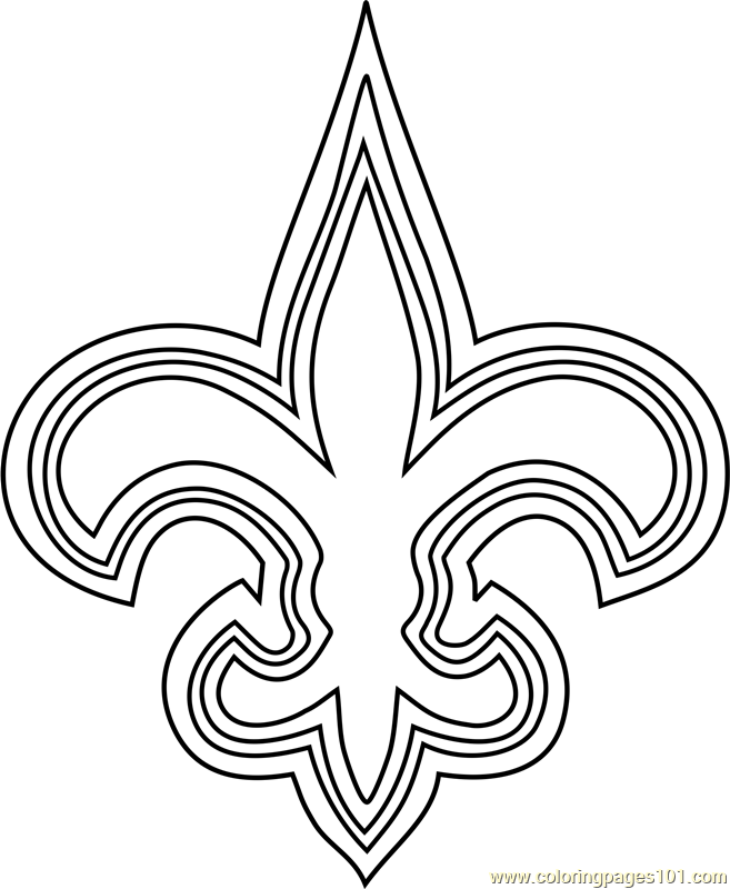 New orleans saints logo coloring page for kids