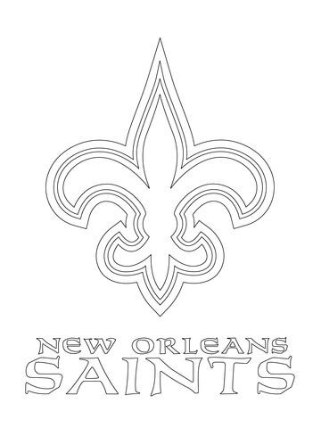 Football coloring pages new orleans saints logo saint coloring