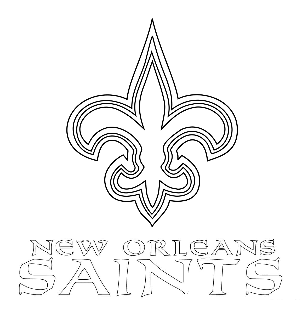 New orleans saints coloring pages pdf printable