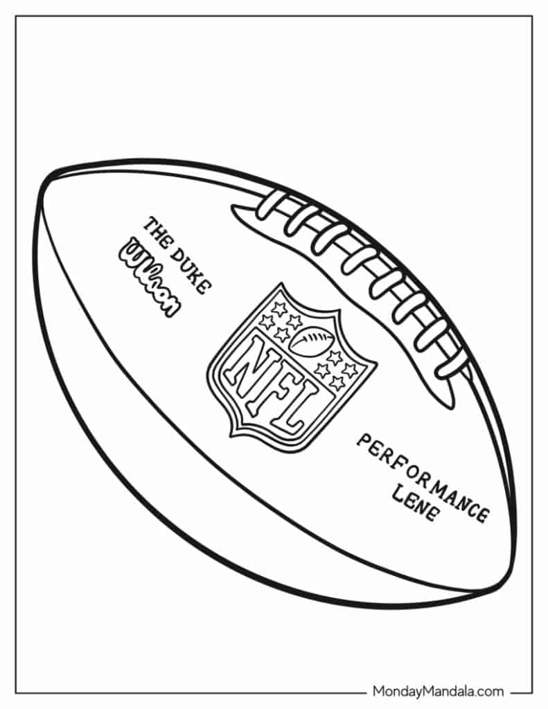 Football coloring pages free pdf printables