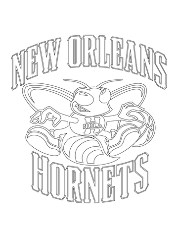 New orleans hornets logo coloring page free printable coloring pages