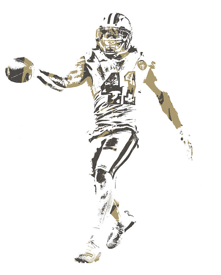 Alvin kamara new orleans saints pixel art mixed media by joe hamilton