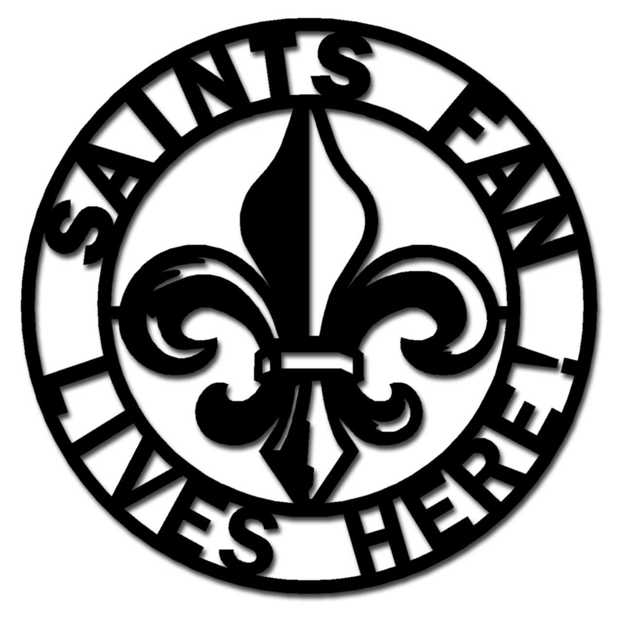 New orleans saints clip art black and white