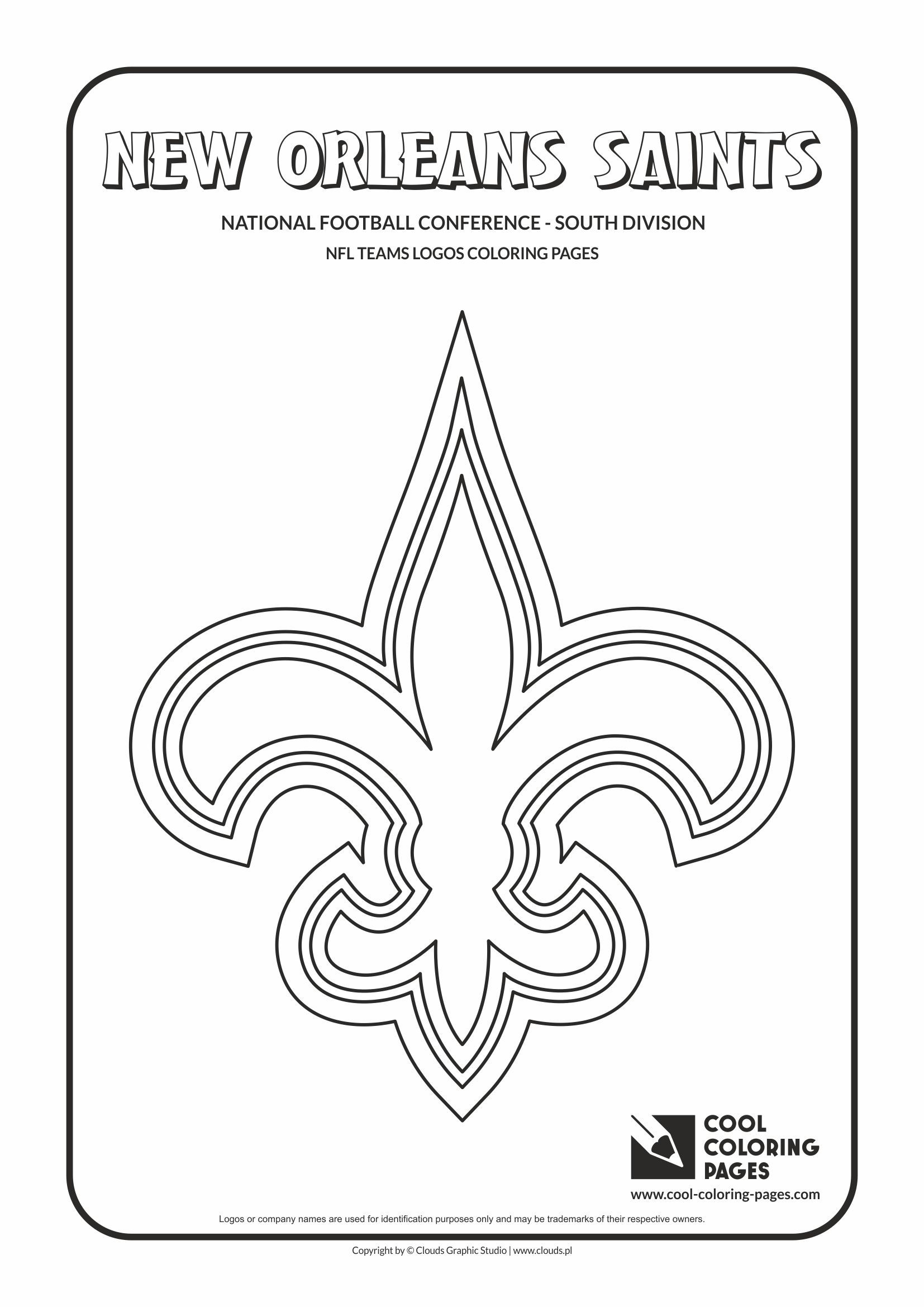 New orleans saints logo coloring page