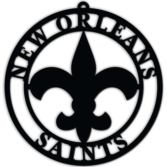 New orleans saints silhouette logo cutout circle â fan creations ga