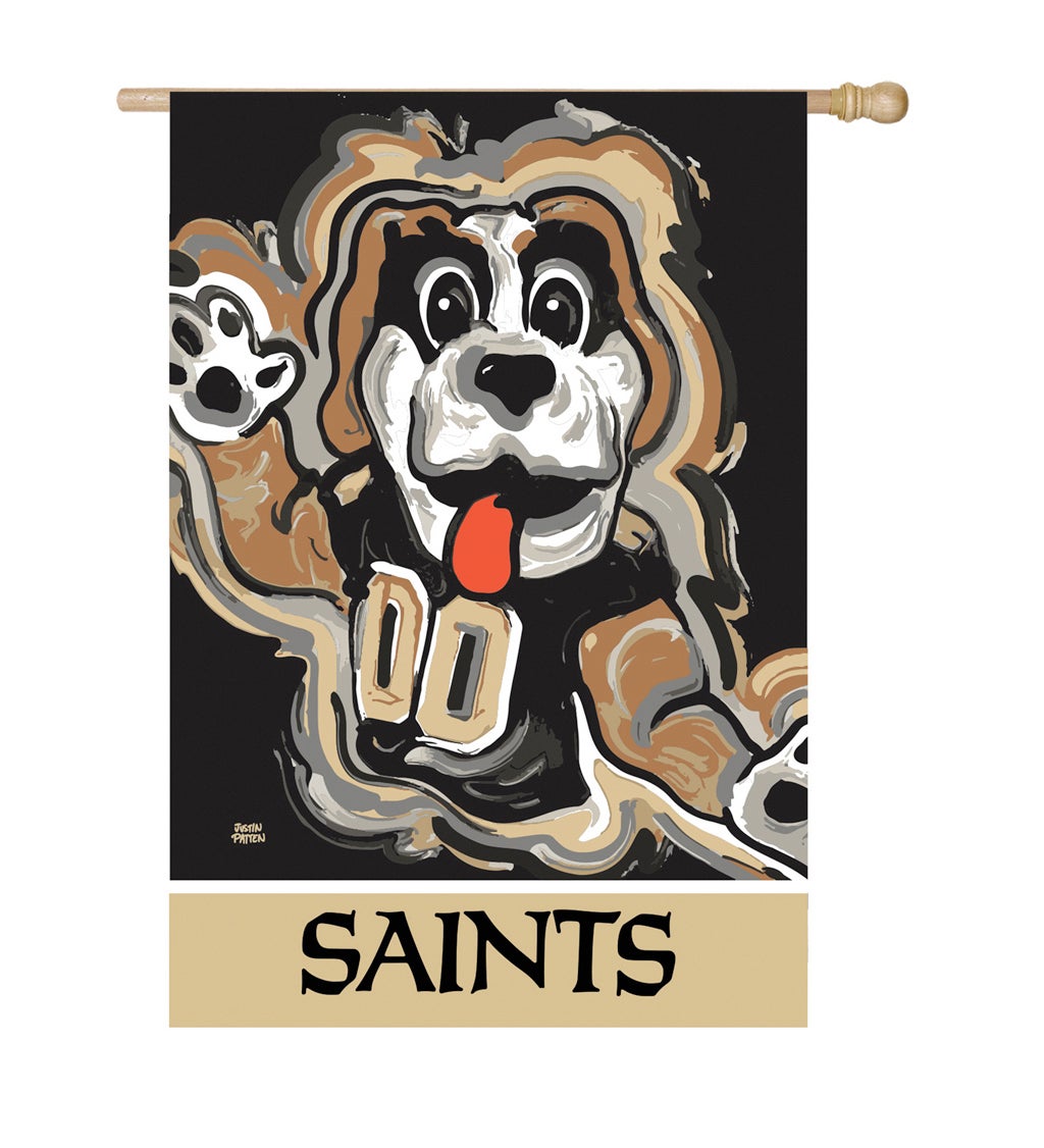 New orleans saints suede house flag justin patten