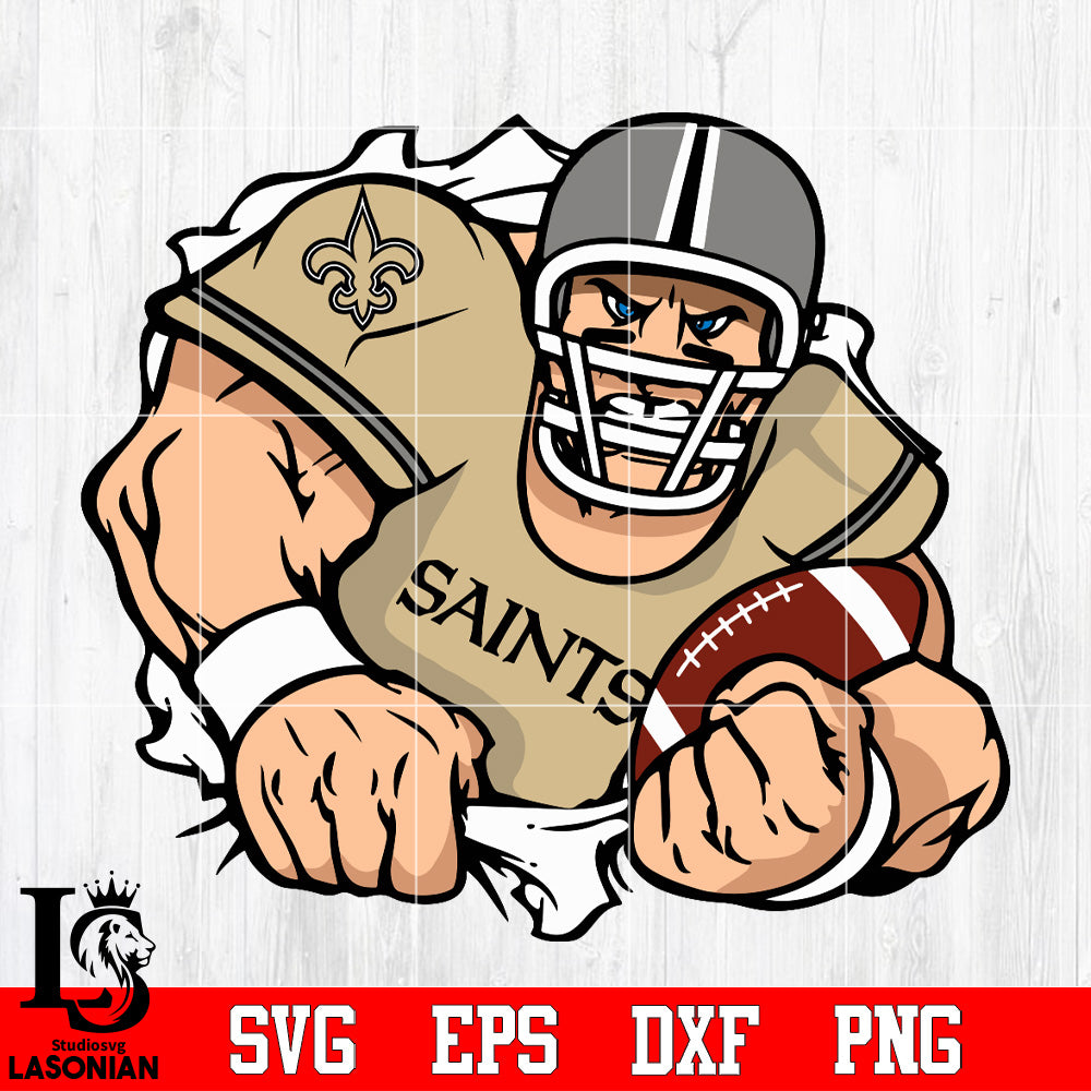 New orleans saints football player svg dxf eps png file â